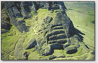 ������������ ���� �� ������ ��������� ������� ���� ������ (Rano Raraku).