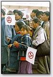 Демонстрация в честь Далай-Ламы, г.Сарнатх, 1991 г.