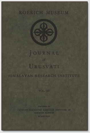 Cover of the Urusvati Journal, vol. 3, 1933