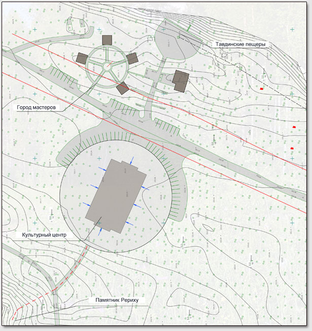 План расположения комплекса на местности.
