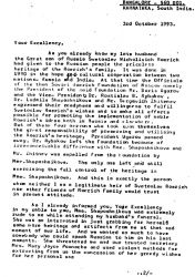 Devika Roerich To Elzin 3.10.1993 Page1